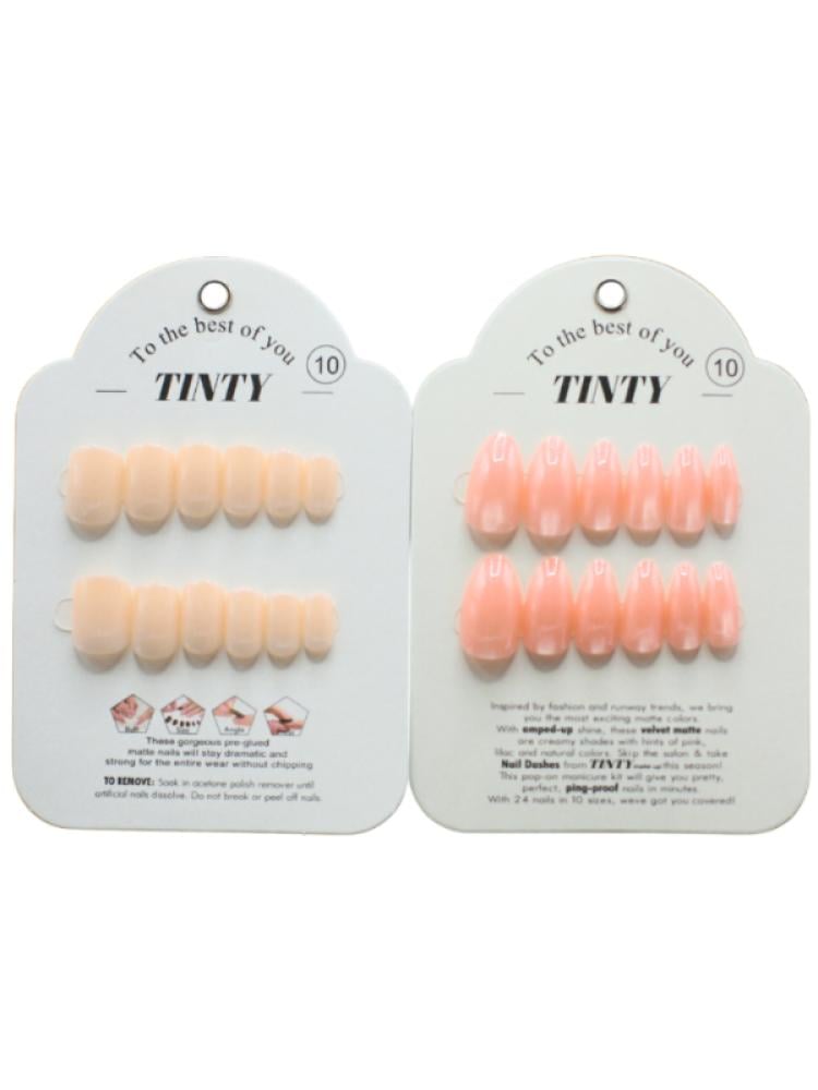 False Toe Nails Press-On Artificial Nails Natural Look TINTI 24 Pieces