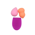 Maxdona Makeup Sponge Set with Cleaning Brush, 2-Piece Kit