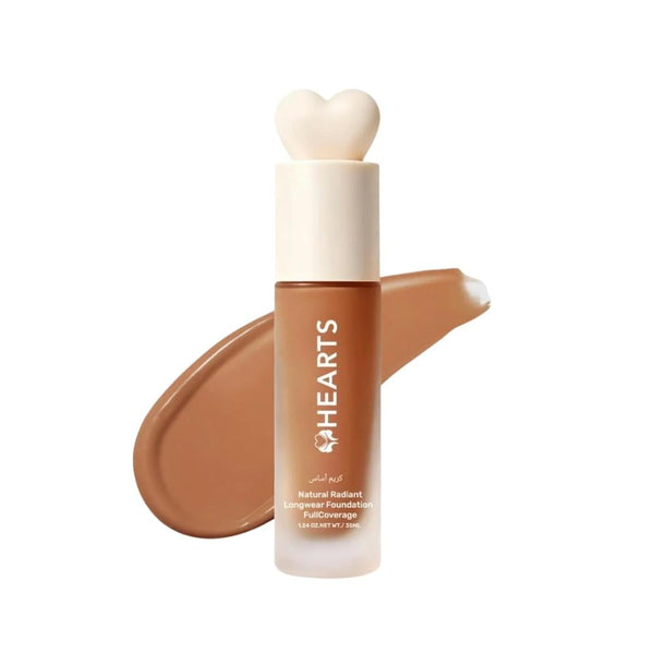 Hearts Natural Longwear Foundation D1 Deep Warm Medium to High Coverage