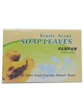 Papaya Scented Soap Paper Sheets - Travel Size, Disposable
