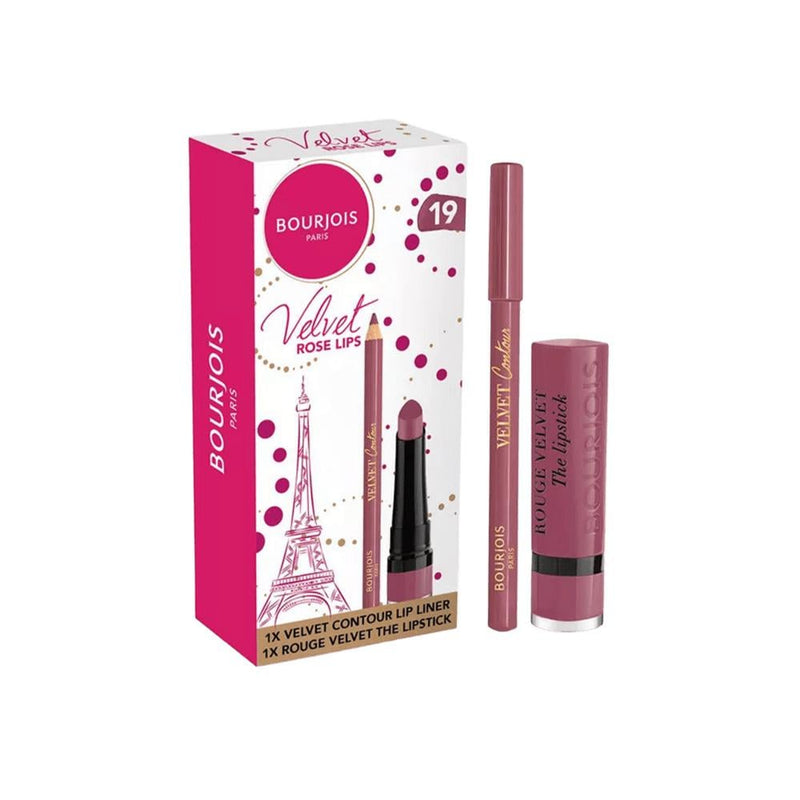Lip Liner and Lipstick Combo Velvet Rose Matte Bourjois No. 19