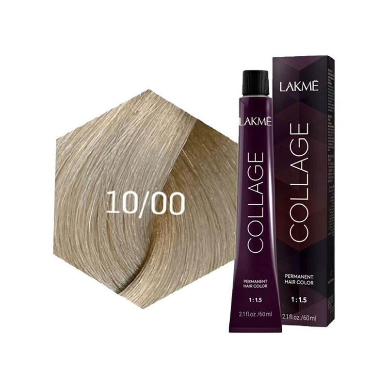 Blonde Hair Dye Platinum Ash Lakme Collage Clear 10/00 100ml