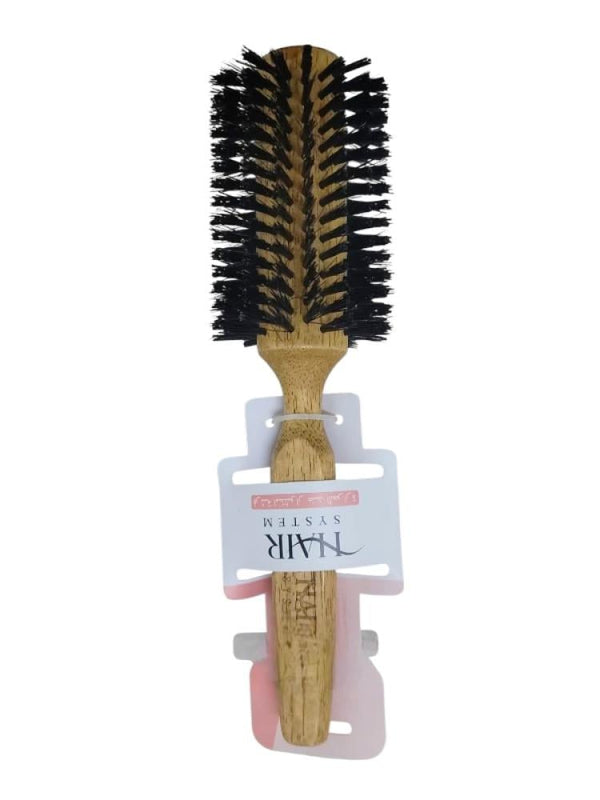 Hair System Heat Resistant Round Hair Dryer Brush - 33mm Wooden