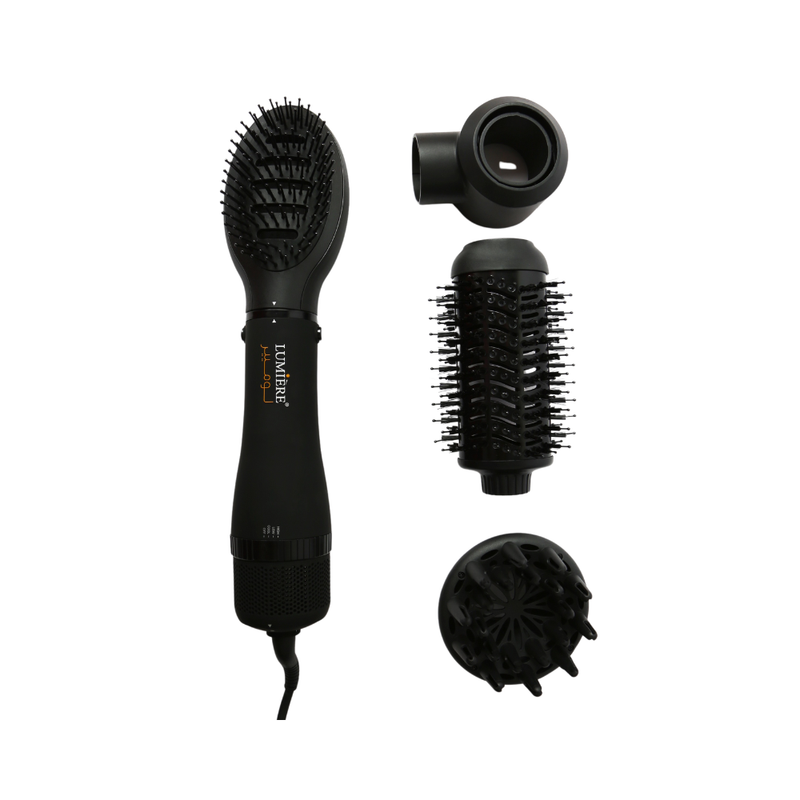 Lumiere 4-in-1 Hair Styling Kit with BLDC Motor and Negative Ion, Black