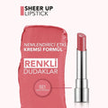 Flormar Sheer Up Lipstick, Tinted Lip Balm, Glossy Finish, 21 Sweet Moment