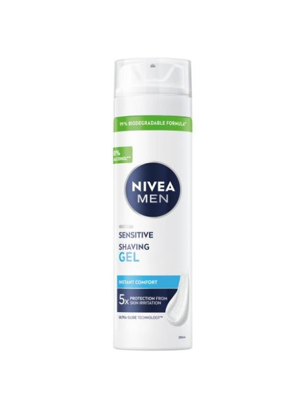 Nivea Sensitive Shaving Gel 0% Alcohol - 200ml