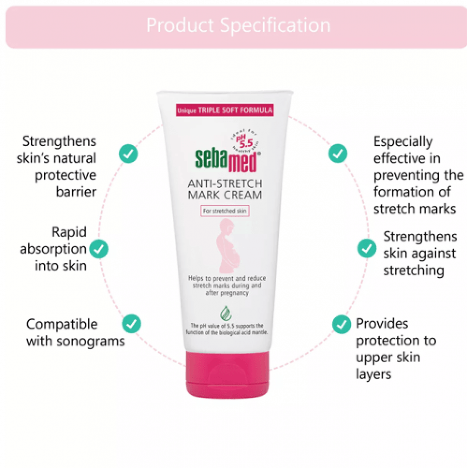 Sebamed Anti Stretch Mark Cream Skin Elasticity & Hydration 200ml