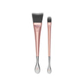 Real Techniques Face and Eye Skincare Brush Set, 2 Pieces, Stainless Steel Spatula