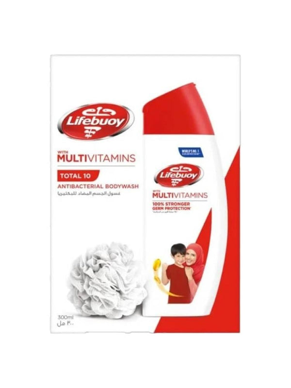 Lifebuoy Complete Care Body Wash with Loofah - Multivitamin & Antibacterial - 300ml