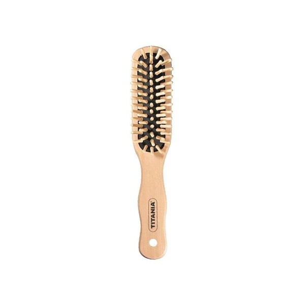 Round Wooden Hairbrush 5 Row Blow Drying Titania 2822