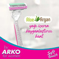 Best Women's Razors Triple Blade Aloe Vera Argan ARKO 2-Pack