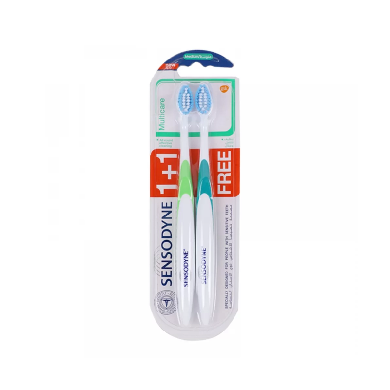 Sensodyne Multi Care Toothbrush, Medium Bristles, 2-Pack