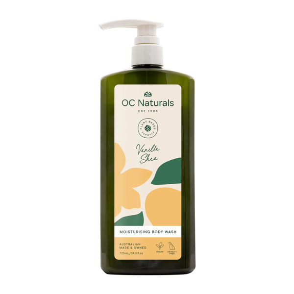 Vanilla Body Wash Shea Butter Moisturising Formula OC Naturals 725ml