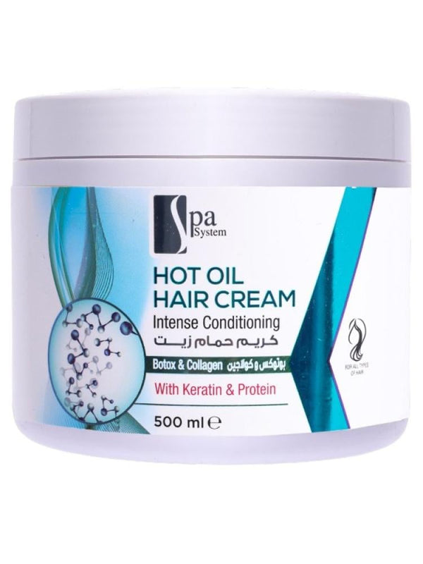 Hair Cream Botox & Collagen Hot Oil with Keratin Protein Spa System 500ml