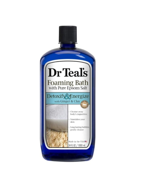 Dr. Teal's Pure Epsom Salt Clay Detox Bath Foam - 1000ml