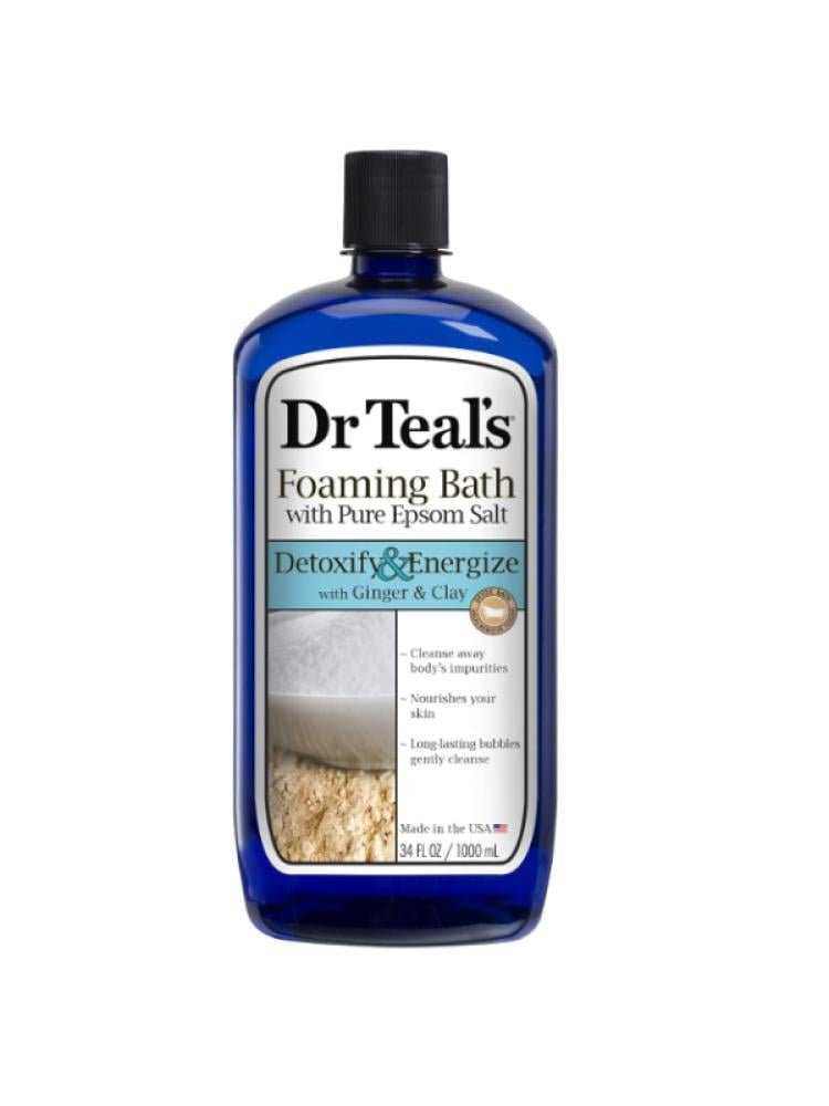 Dr. Teal's Pure Epsom Salt Clay Detox Bath Foam - 1000ml