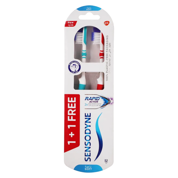 Sensodyne Toothbrush Soft Sensitive Teeth Gum Care Manual 1+1 Free