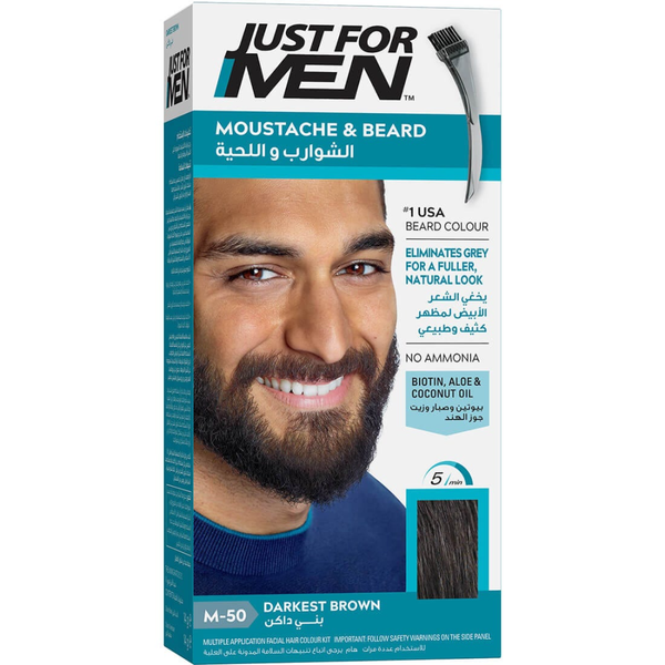 Brown Beard Dye Mustache And Beard Colouring Formula JUST FOR MEN