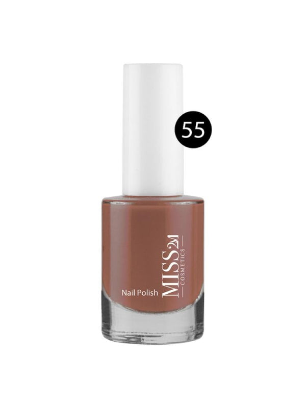 Miss 2M Nail Polish Shade 55 - Rich Color, High Gloss Finish, 12ml