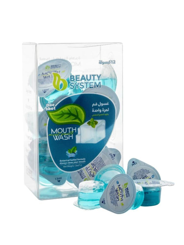Mouthwash Capsules Refreshing Mint Alcohol-Free Oral Care Beauty System 12x13ml