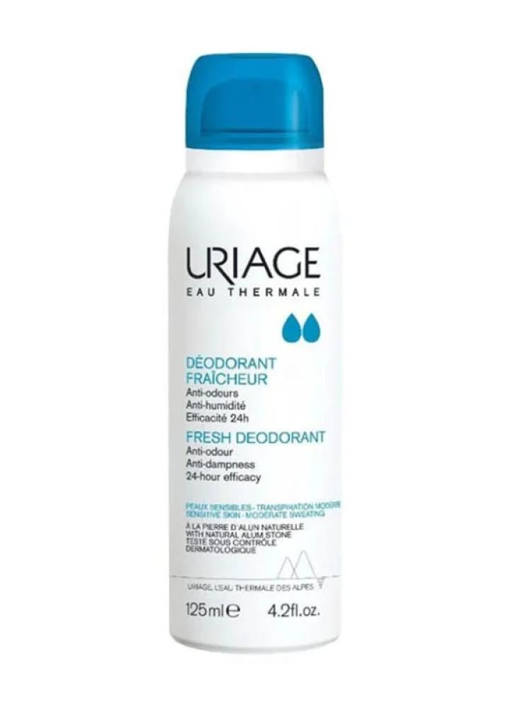 Fresh Deodorant Spray Sensitive Skin Natural Alum Stone Uriage 125ml