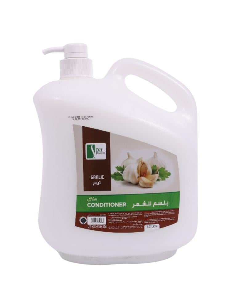 Spa System Garlic Hair Conditioner - Strengthens Weak Hair, 4.2 L