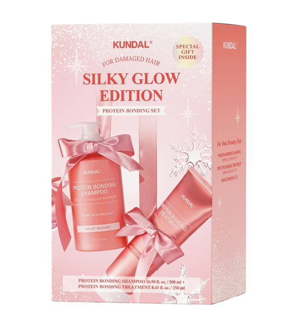 Protein Bonding Shampoo And Treatment Set Silky Glow KUNDAL 500ml