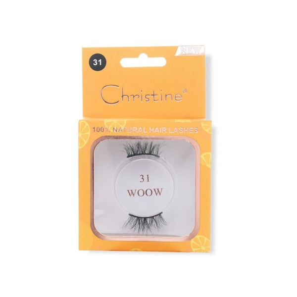 Christine Natural Hair Eyelashes Model CH-E2115 with Cotton Band, Reusable