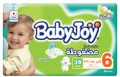 Baby Joy Diapers Size 6 Mega Pack 38 Count Absorbent Nappies