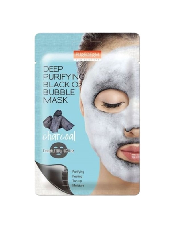 Purederm Charcoal Oxygen Bubble Mask for Deep Cleansing 20g