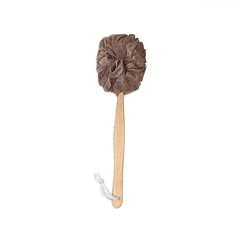Max Elegance Bath Loofah with Long Wooden Handle - Body Cleansing