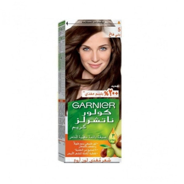 Garnier Permanent Hair Color, Light Brown 5, 112ml, with Gray Coverage