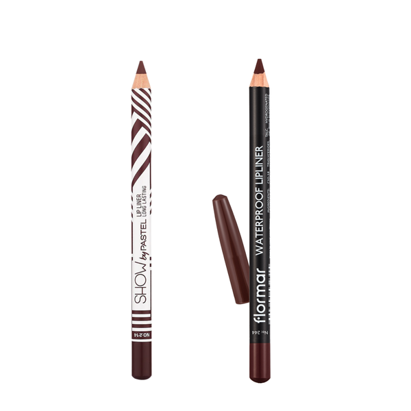Lip Liner Set Brown Chocolate Fondue Flormar + Pastel 2.28g