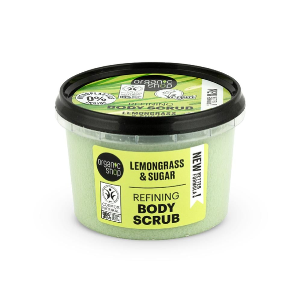 Body Scrub For All Skin Types Refining Lemongrass Organic Shop 250ml