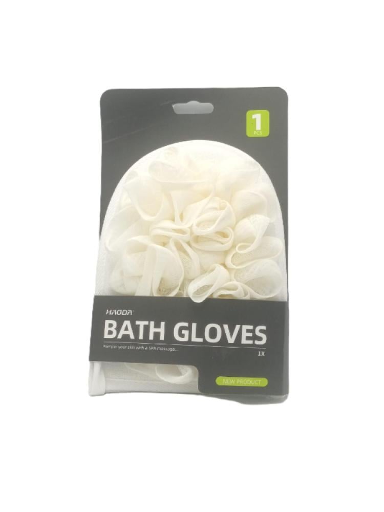 Haoda Bath Sponge Gloves - Creamy