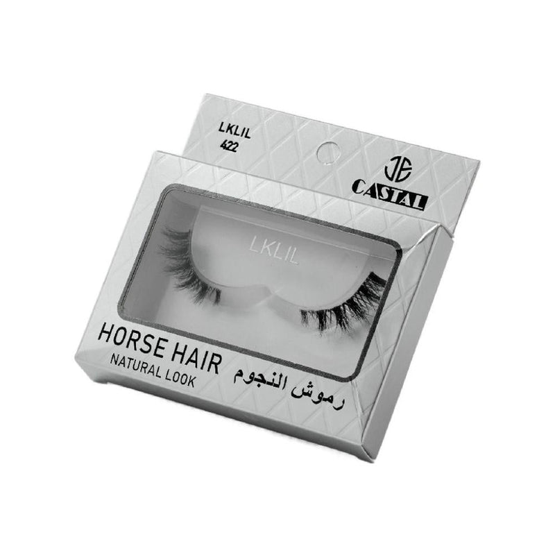 Castal Natural Hair Eyelashes, LKLIL 422 Style, Reusable, Transparent Base