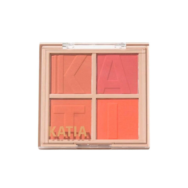 Katia Blush Palette Wild Beach 4 Shade Powder Cheek Makeup