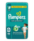 Pampers Diapers Taped Rash Protection Giant Pack Size 6 46 Count