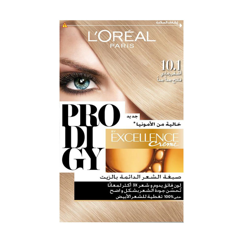 Blonde Hair Dye Ammonia-Free Super Light Ash Blonde L'Oreal Prodigy 1 Kit