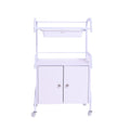 Salon System White Trolley with Top Drawer and Two Doors 85cm