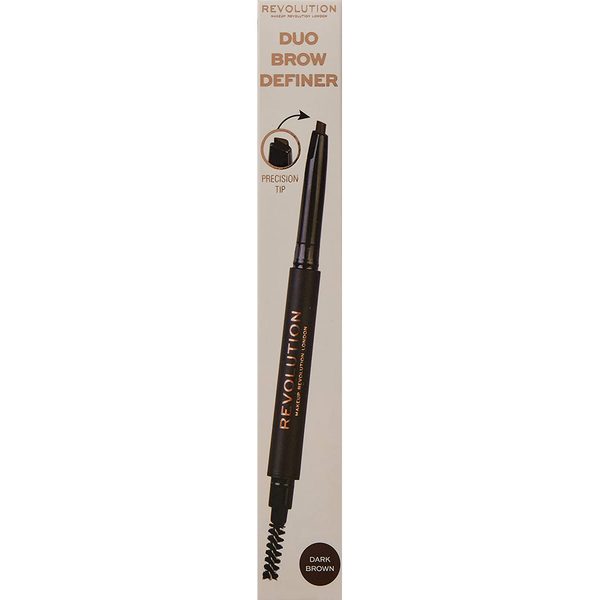 Dual-Ended Brow Pencil Shaping and Filling Dark Brown Revolution 1 Piece