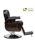 Salon System Audi Q5 Men's Salon Chair - Brown Wood Finish