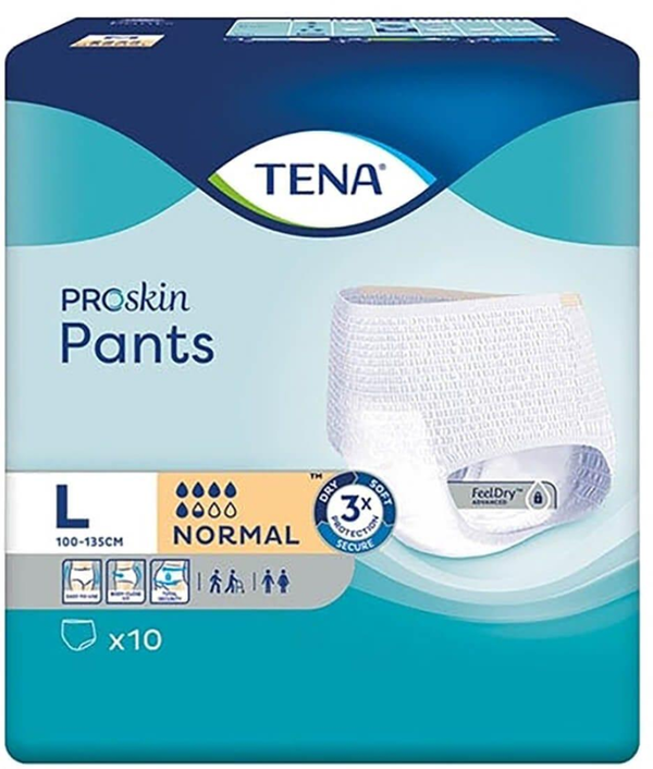 Tena Unisex Pants Incontinence Protection Large TENA 10 Pack