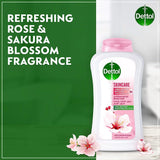 Dettol Skincare Body Wash Rose & Sakura Blossom Antibacterial Protection 250ml