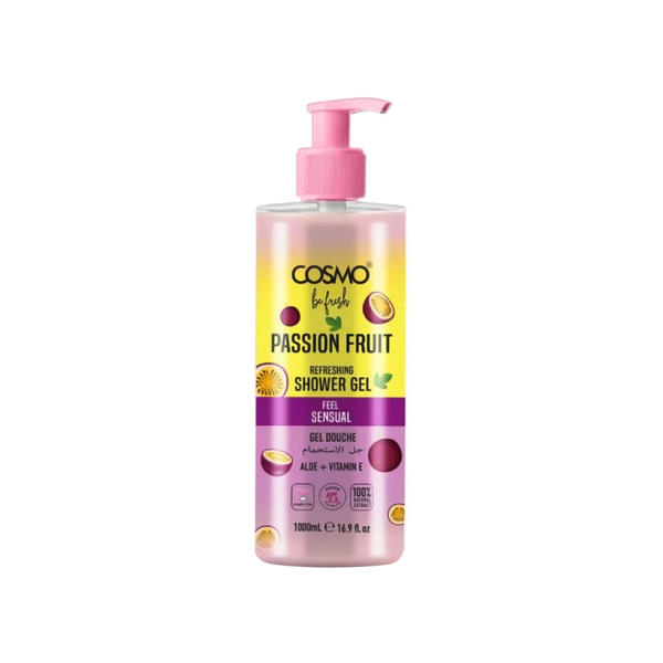 Cosmo Passion Fruit Shower Gel with Vitamin E & Aloe, 1000ml