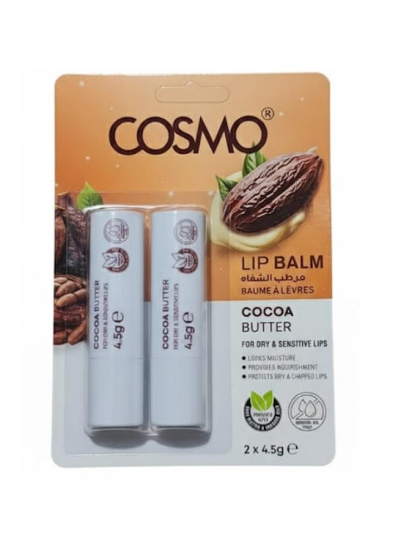 Cosmo Cocoa Butter Lip Balm - 2 x 4.5g