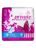 Maxi Pads with Wings Large Heavy Flow Private 9 Count