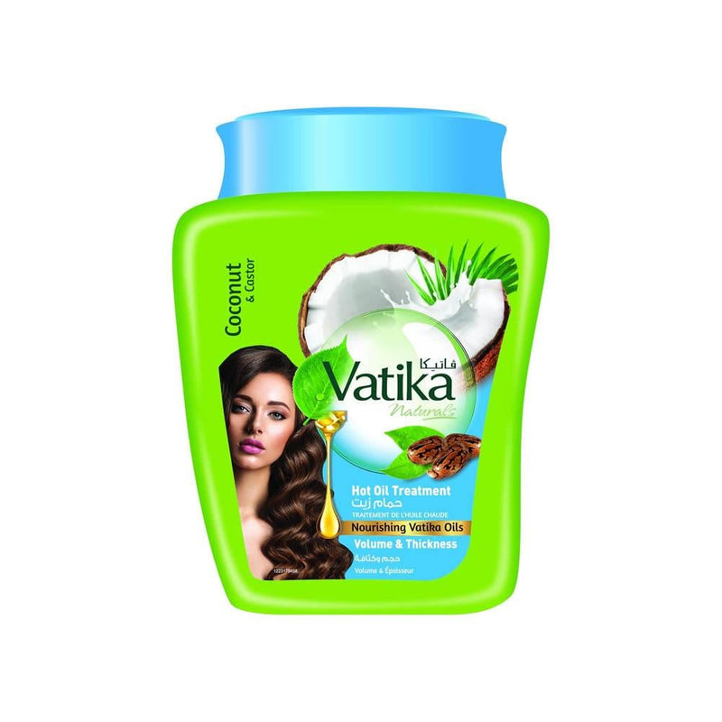 Coconut and Castor Hair Oil Treatment Volume and Epaisseur Vatika 500g