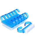 Salon System Manicure and Pedicure Brush Set - 12 Pieces - Blue