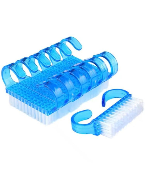 Salon System Manicure and Pedicure Brush Set - 12 Pieces - Blue